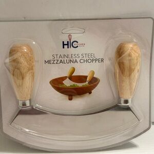 🆕 Mezzaluna Chopper Stainless Steel – Dual Handle Herb & Vegetable 🥗 Mincer